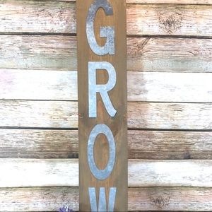 Farmhouse Sign Home Decor GROW wood sign